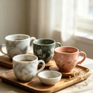 Alternative view of Spring Blooming Beauty Ceramic Vases